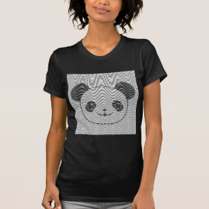 T-shirt Panda Porte Face Sur La Vague Motif