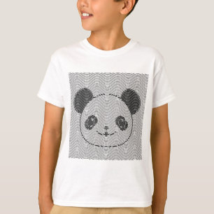 T-shirt Panda Porte Face Sur La Vague Motif