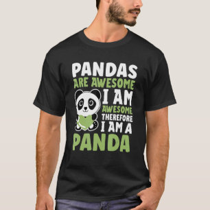 T-shirt Panda Pour Hommes Femmes Cute Panda Garçons Filles