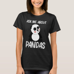 T-shirt Panda Pour Hommes Femmes Noir Blanc Ours Cuisine