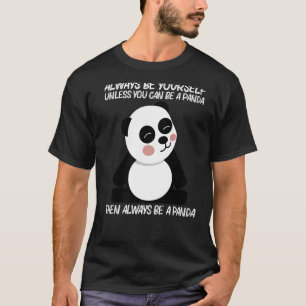 T-shirt Panda Pour Hommes Femmes Ours Noir Blanc Cube 4