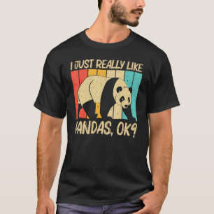 T-shirt Panda pour hommes femmes Panda ours animal