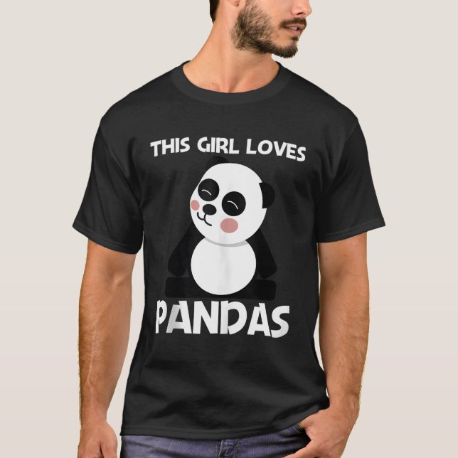 T-shirt Panda Pour Maman Boeuf Blanc Noir (Devant)
