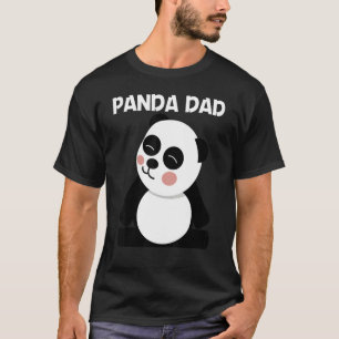 T-shirt Panda Pour Papa Hommes Noir Blanc Ours Cuisine