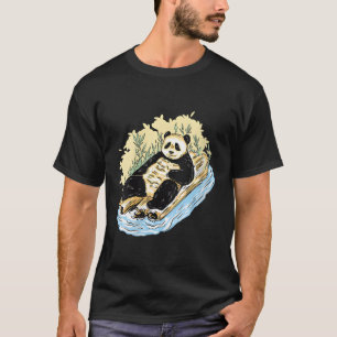 T-shirt Panda Qui Descend La Rivière