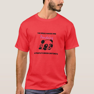 T-shirt Panda quotes retro
