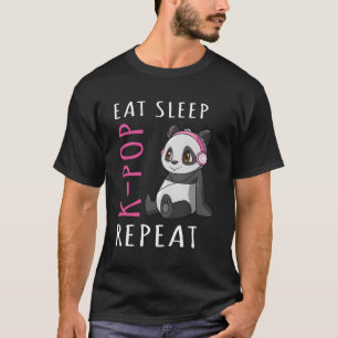T-shirt Panda Répétée K-Pop Dormir