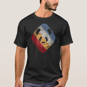 T-shirt Panda Retro Vintage en détresse Zoo animal faune