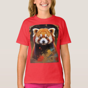 T-shirt Panda rouge