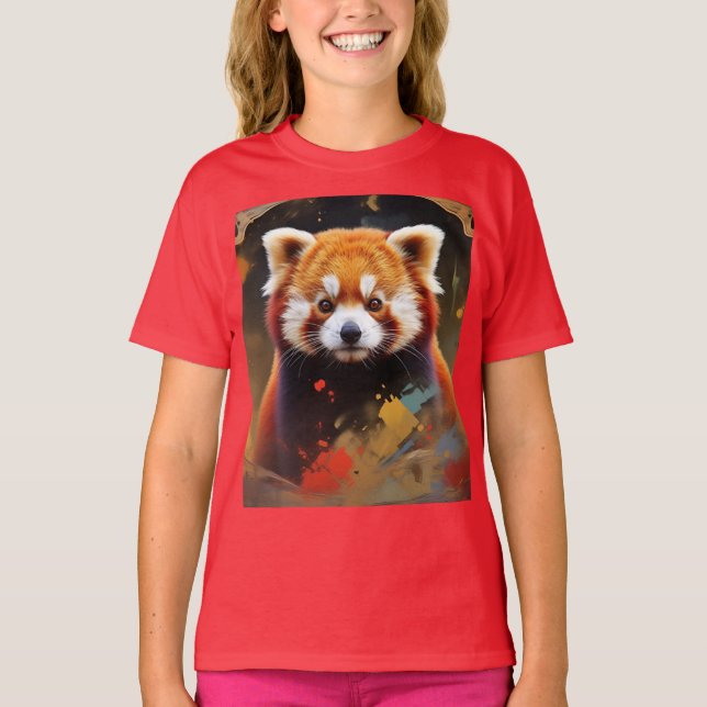 T-shirt Panda rouge (Devant)