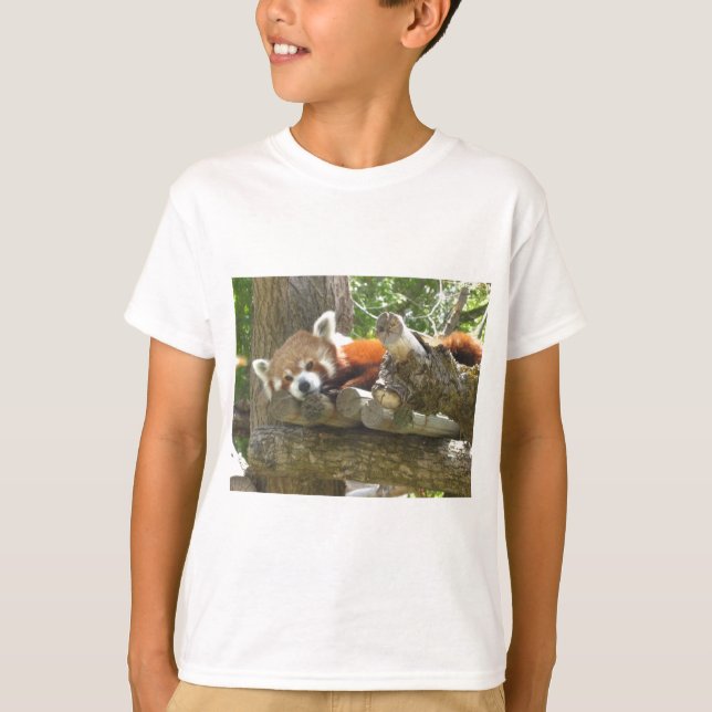 T-shirt panda rouge (Devant)