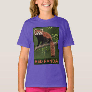 T-shirt Panda rouge