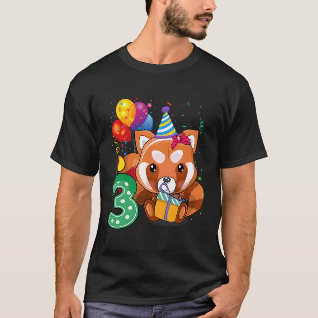 T-shirt Panda Rouge 3E Je Suis 3 Py (Devant)