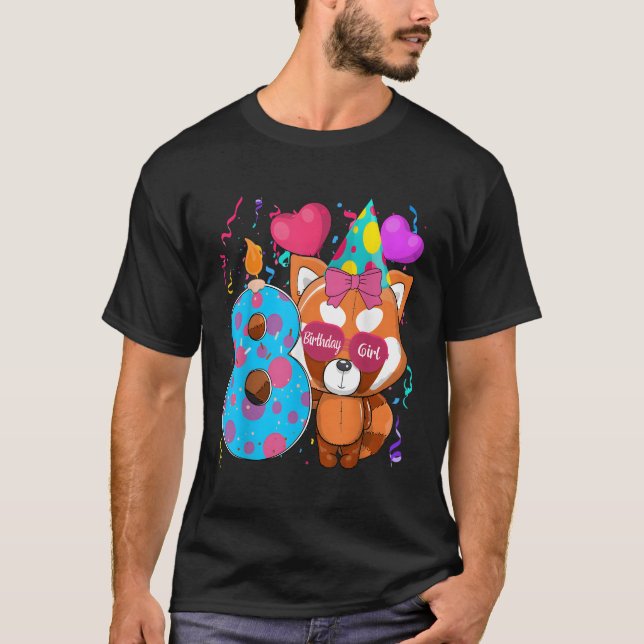 T-shirt Panda Rouge 8E J'Ai 8 Py (Devant)