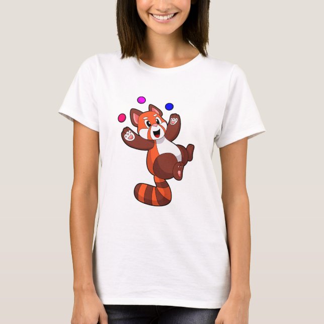 T-shirt Panda rouge à Juggle Circus.PNG (Devant)