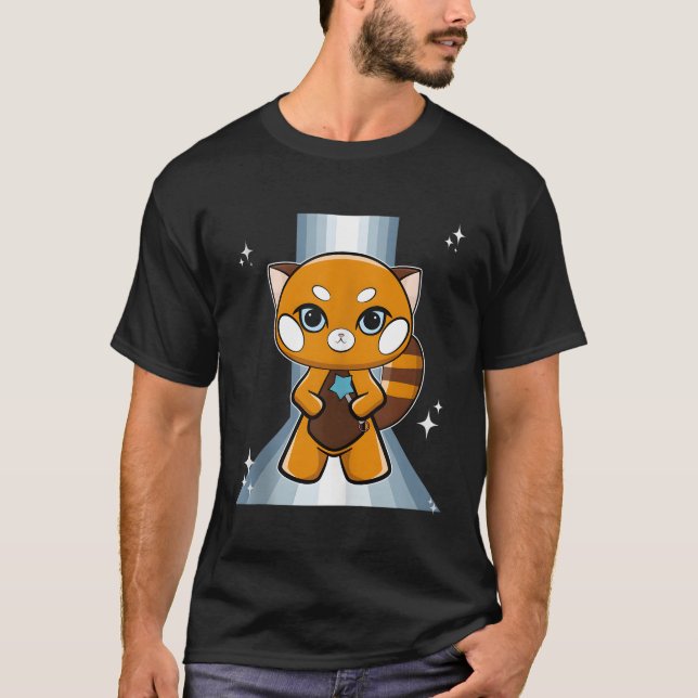 T-shirt Panda Rouge Avec Scepteur (Devant)