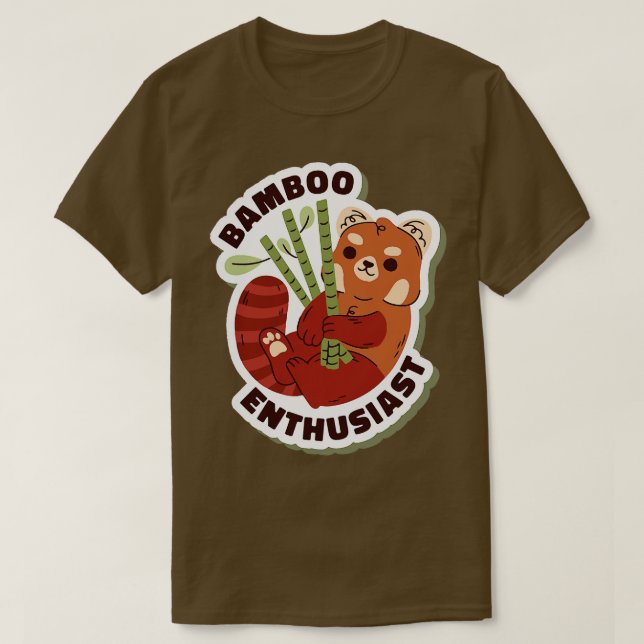 T-shirt Panda Rouge Bambou (Design devant)