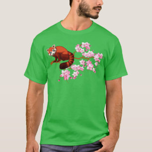 T-shirt Panda rouge cerisier florin japonais
