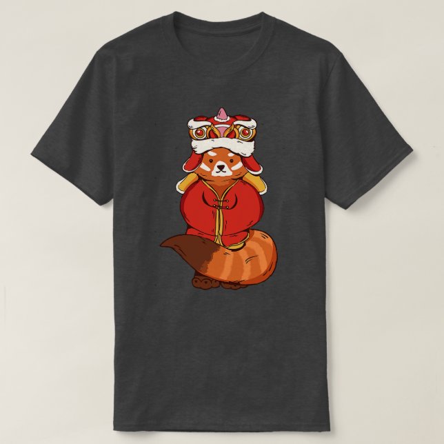 T-shirt Panda rouge chinois 1 (Design devant)