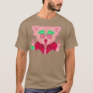 T-shirt panda rouge cool 1
