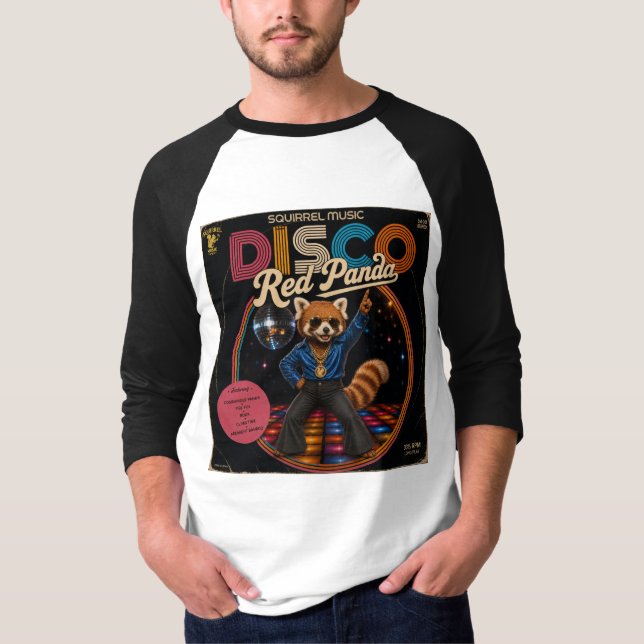 T-shirt Panda Rouge Disco (Devant)