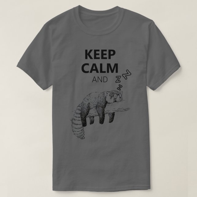 T-shirt Panda rouge dormant mignon 2 (Design devant)