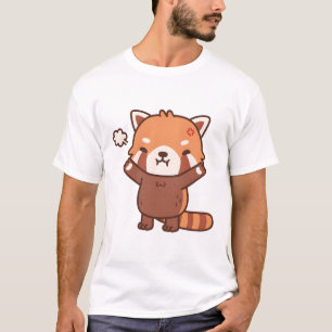 T-shirt Panda Rouge En Colère Mais Encore Mignonne
