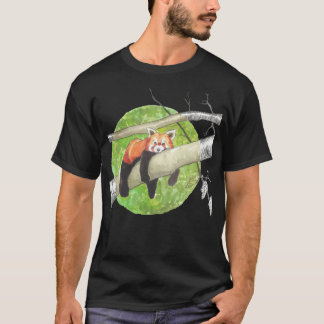 T-shirt Panda rouge endormi