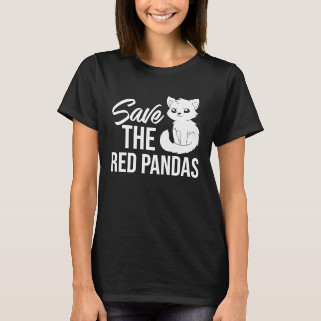 T-shirt Panda Rouge - Habitat animal (Devant)