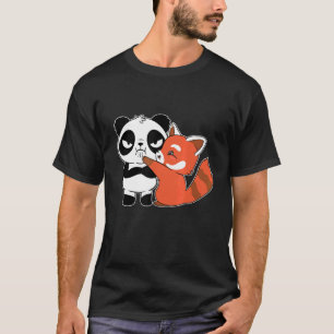 T-shirt Panda Rouge Huiles Panda Ours Super Cute Panda Our