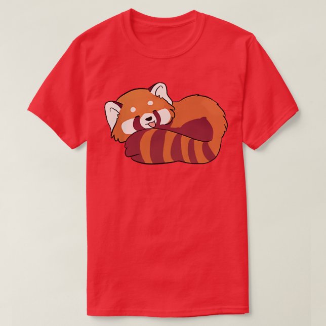 T-shirt Panda rouge - joli dessin (Design devant)
