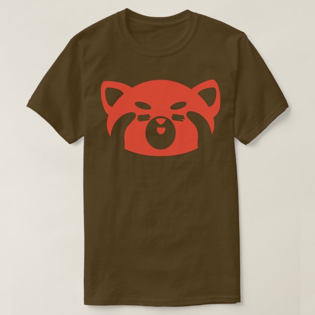 T-shirt Panda rouge joyeux (Design devant)