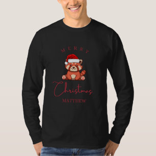 T-shirt Panda rouge : Joyeux Noël Matthew