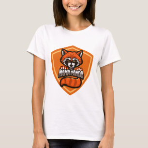 T-shirt Panda rouge maman impressionnante