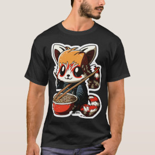 T-shirt Panda rouge mignon1