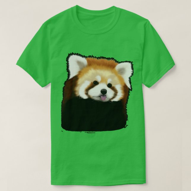 T-shirt Panda rouge mignon 17 (Design devant)