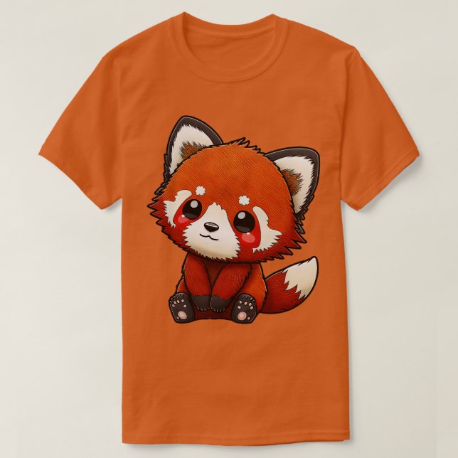T-shirt Panda rouge mignon 21 (Design devant)