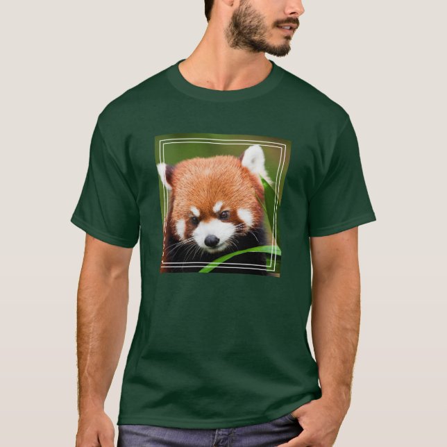 T-shirt Panda rouge mignonne (Devant)