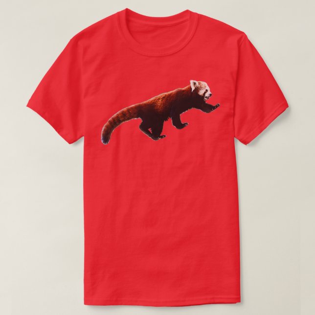 T-shirt Panda rouge mignonne 15 (Design devant)