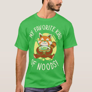 T-shirt Panda rouge mignonne manger Ramen nouille Japonais