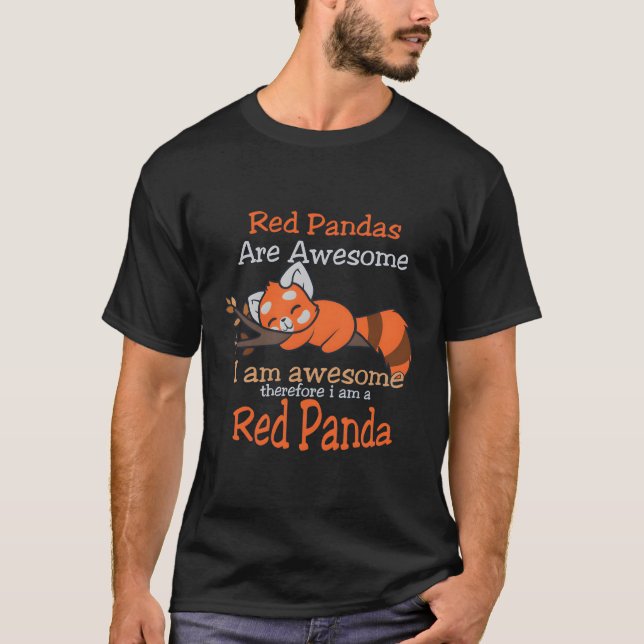 T-shirt Panda Rouge Panda Rouge Panda Rouge (Devant)