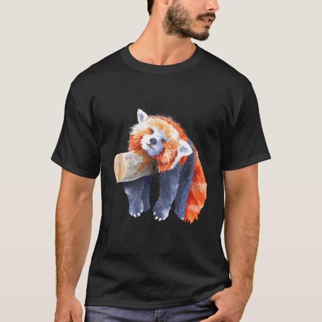 T-shirt Panda Rouge Panda Rouge Panda Rouge (Devant)