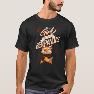 T-shirt Panda Rouge Pour Femmes Cool Animal Whisperer Girl