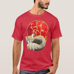 T-shirt Panda rouge près de Bamboo
