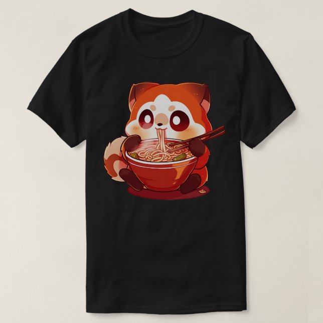 T-shirt Panda rouge ramen 1 (Design devant)