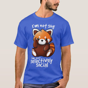 T-shirt Panda rouge timide 1
