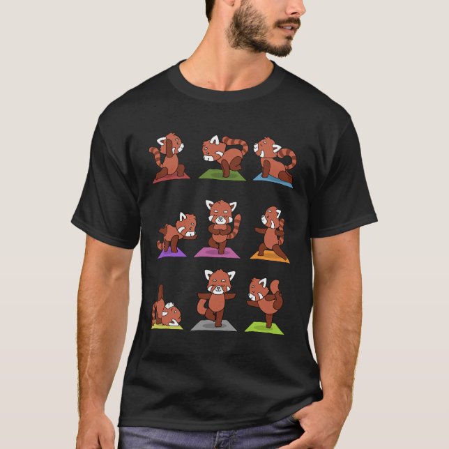 T-shirt Panda Rouge Yoga _1  (Devant)