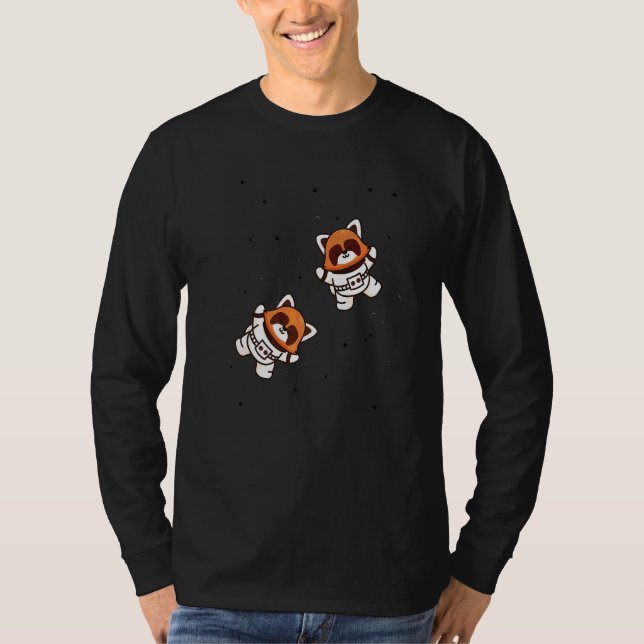 T-shirt Panda roux astronaute spatial  Pandas roux  Graphi (Devant)