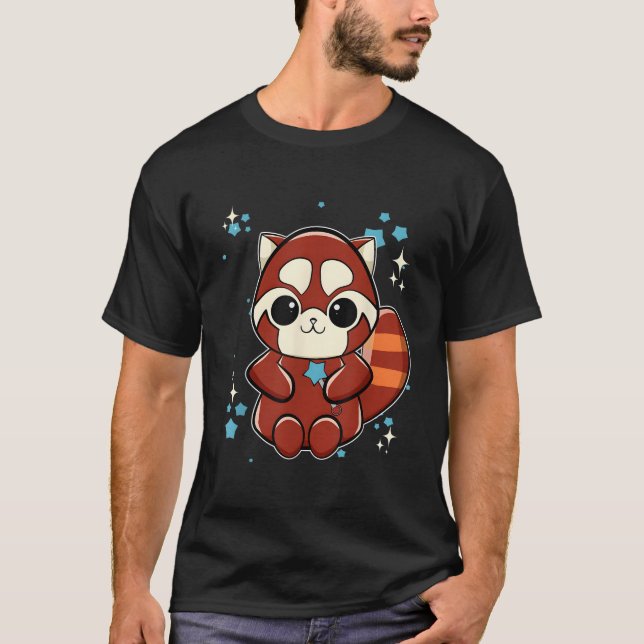 T-shirt Panda roux avec sceptre (Devant)