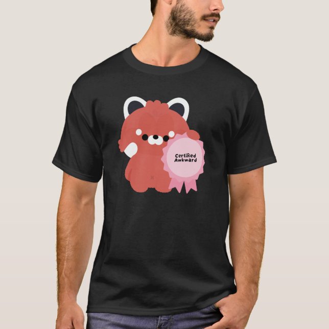 T-shirt Panda roux certifié gênant (Devant)